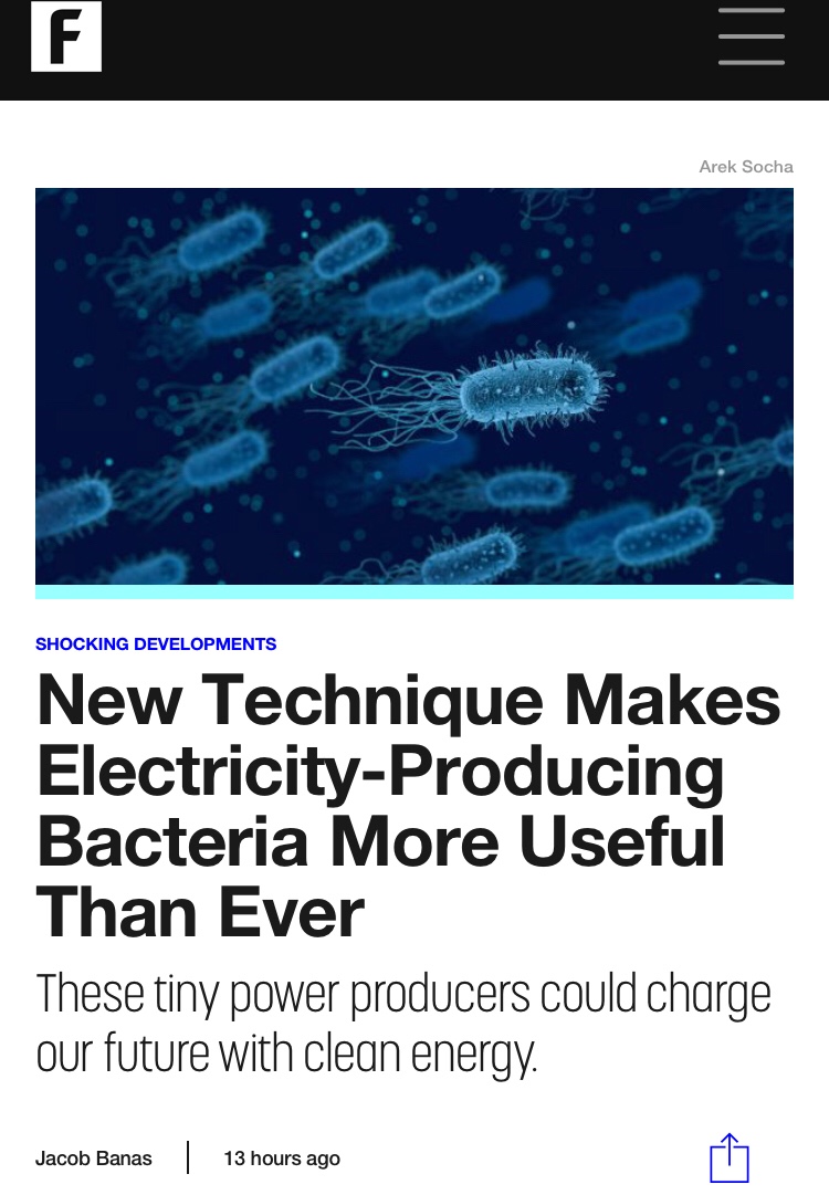 New Technique Makes ElectricityProducing Bacteria More Useful Than