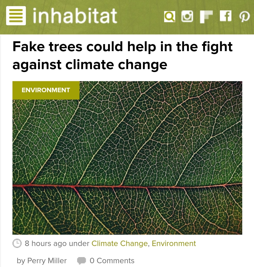 Fake trees could help in the fight against climate change FIAKS