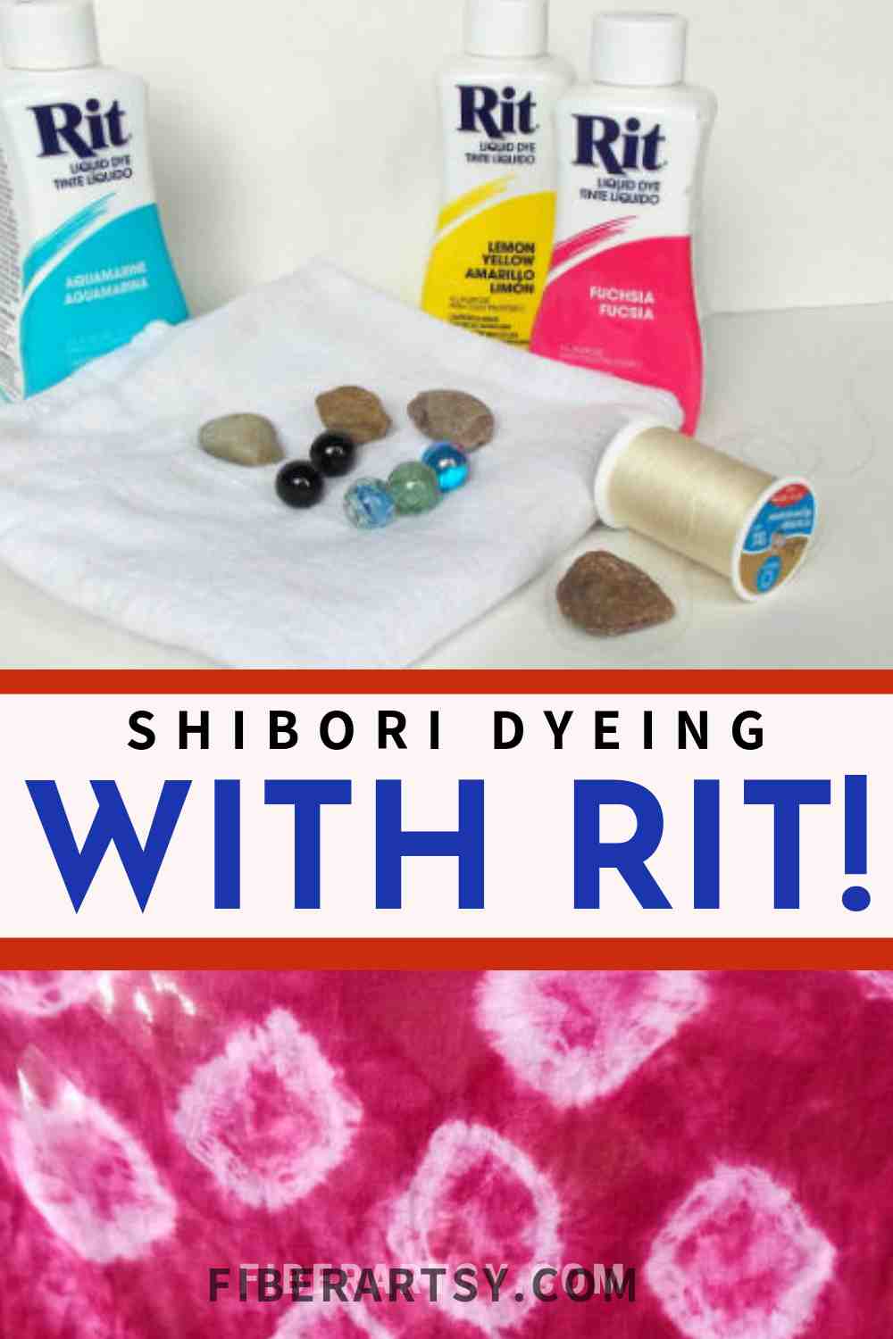 Easy Shibori Dyeing Kitchen Towels with Rit Dyes,