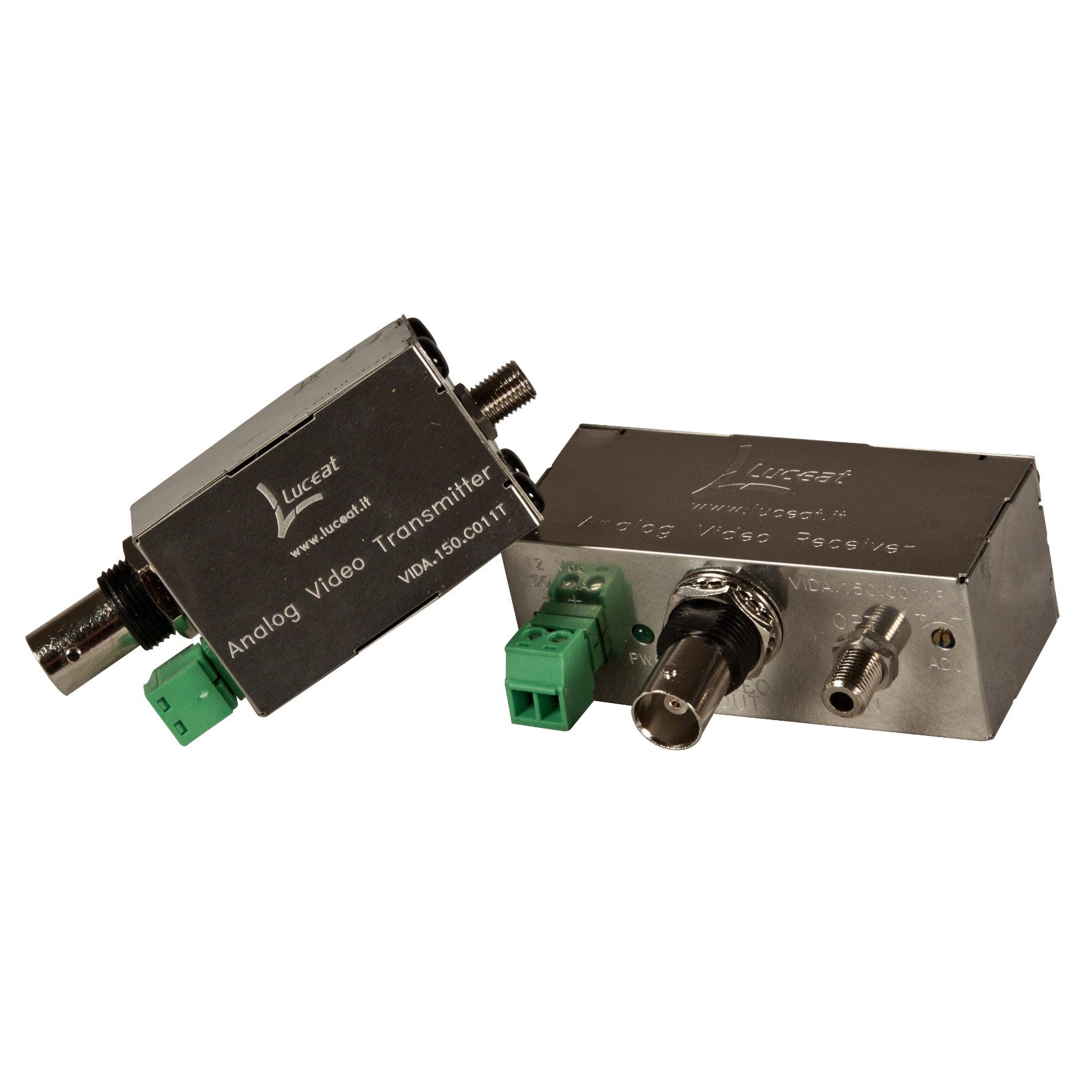 Analog Video Transmitter and Receiver Pair, Copper/POF Converter, CCTV