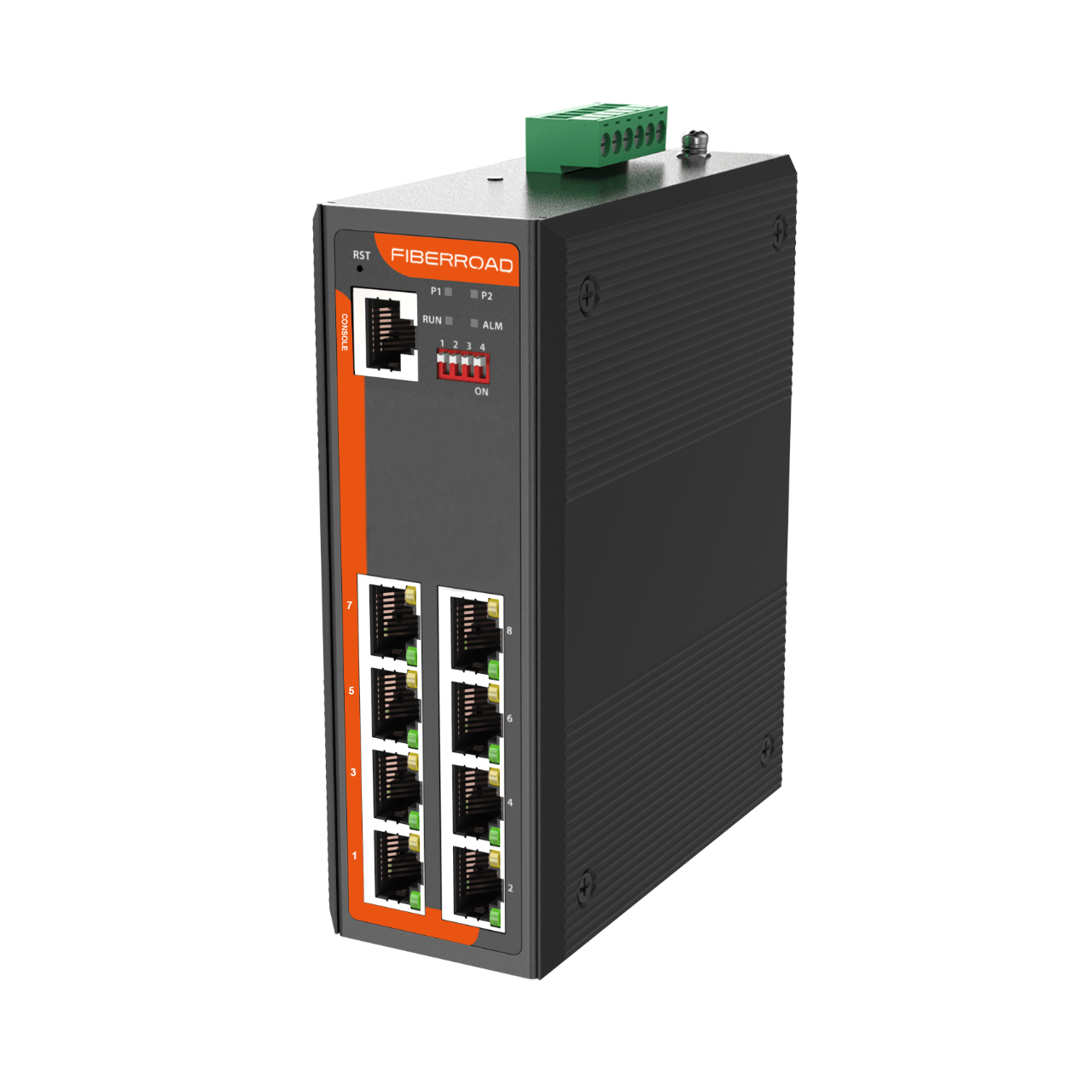 8 Port Managed Industrial 24v PoE Switch Fiberroad