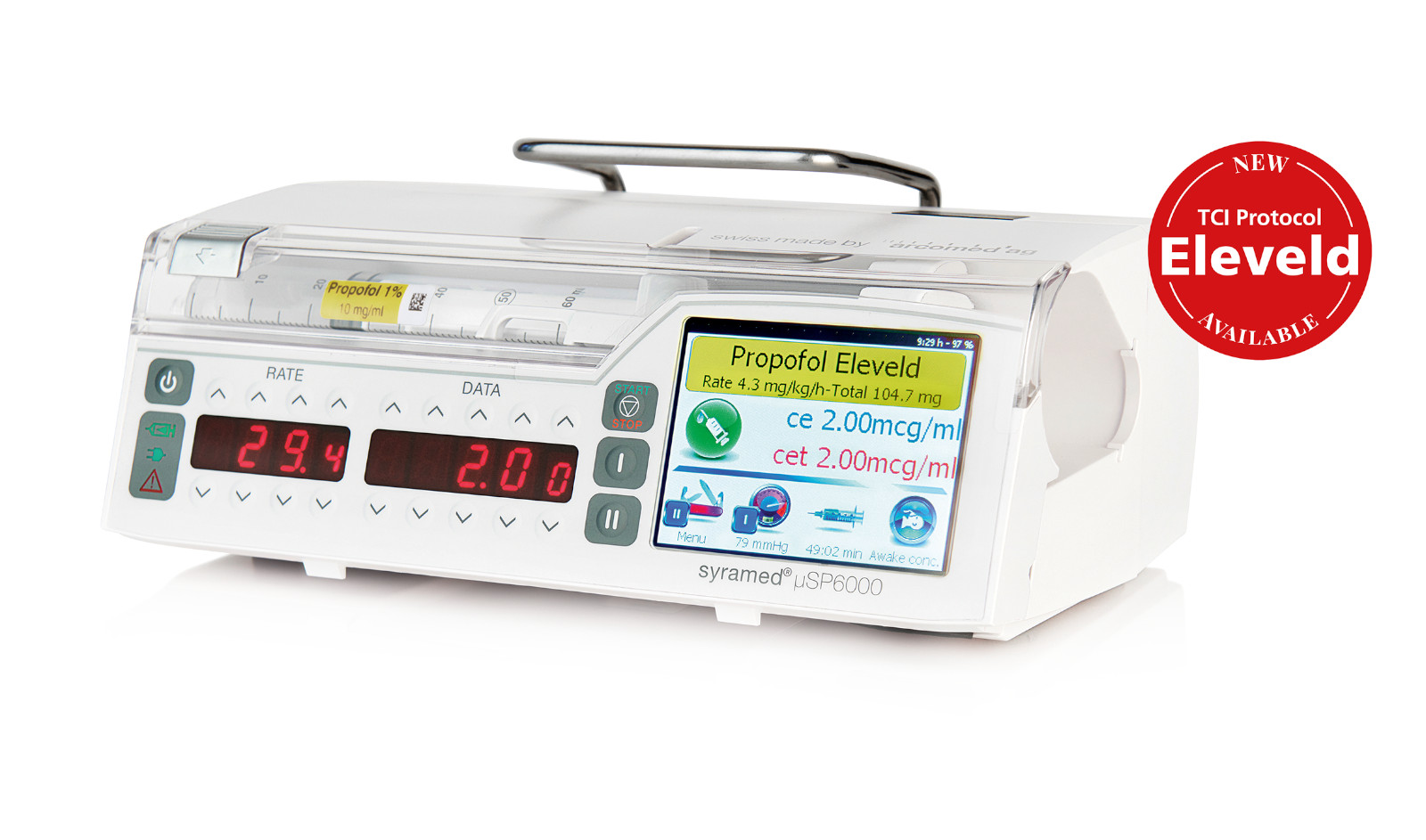 Syringe Infusion Pump Anesthesia TCI Fibonacci Corp