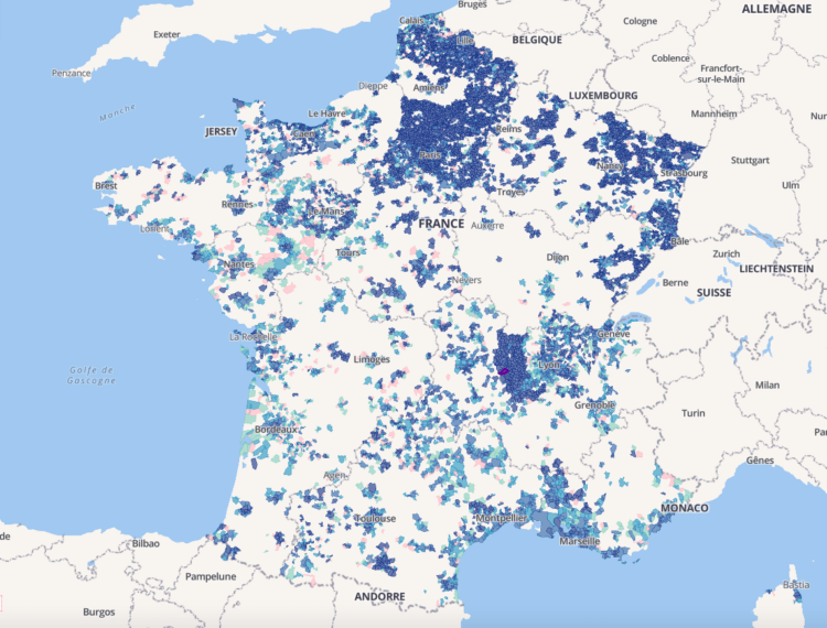 Carte Arcep Déploiement Fibre La carte de déploiement de la fibre optique vient d'être mise à jour
