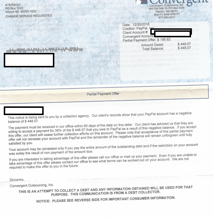 Debt Collection from Convergent Outsourcing after myFICO® Forums