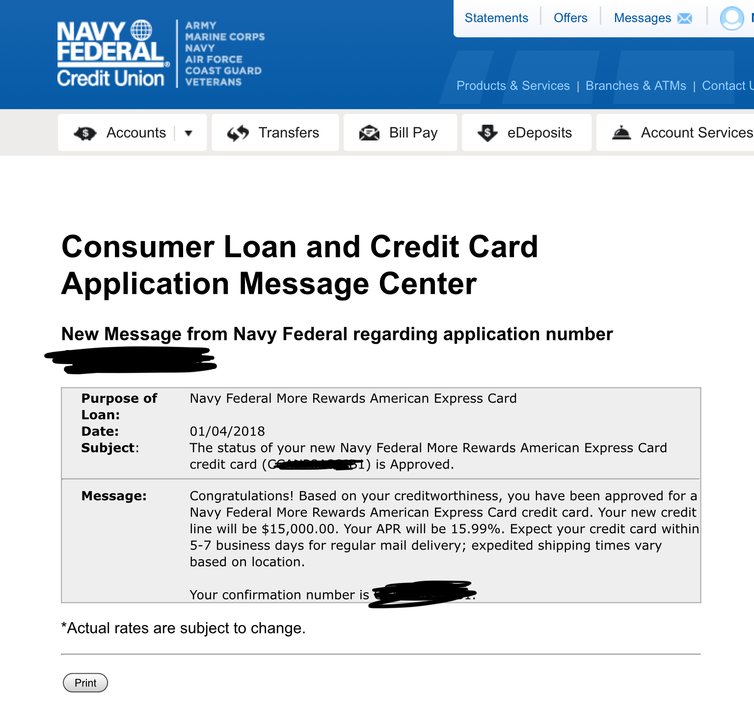 NFCU More Rewards AMEX approved. Stay positive. myFICO