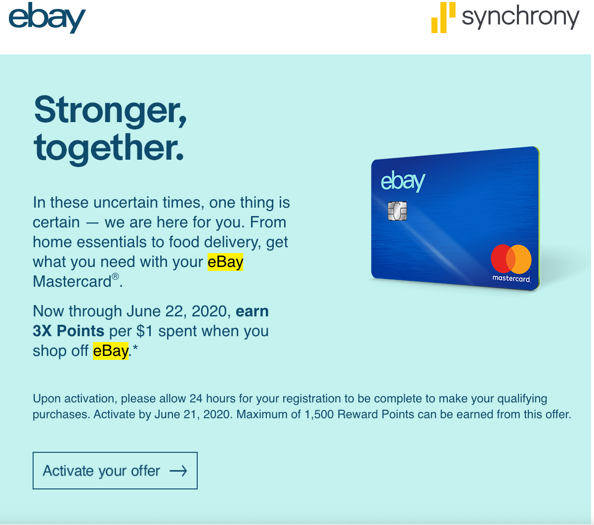 Ebay Synchrony Credit Card Offer myFICO® Forums 6039252