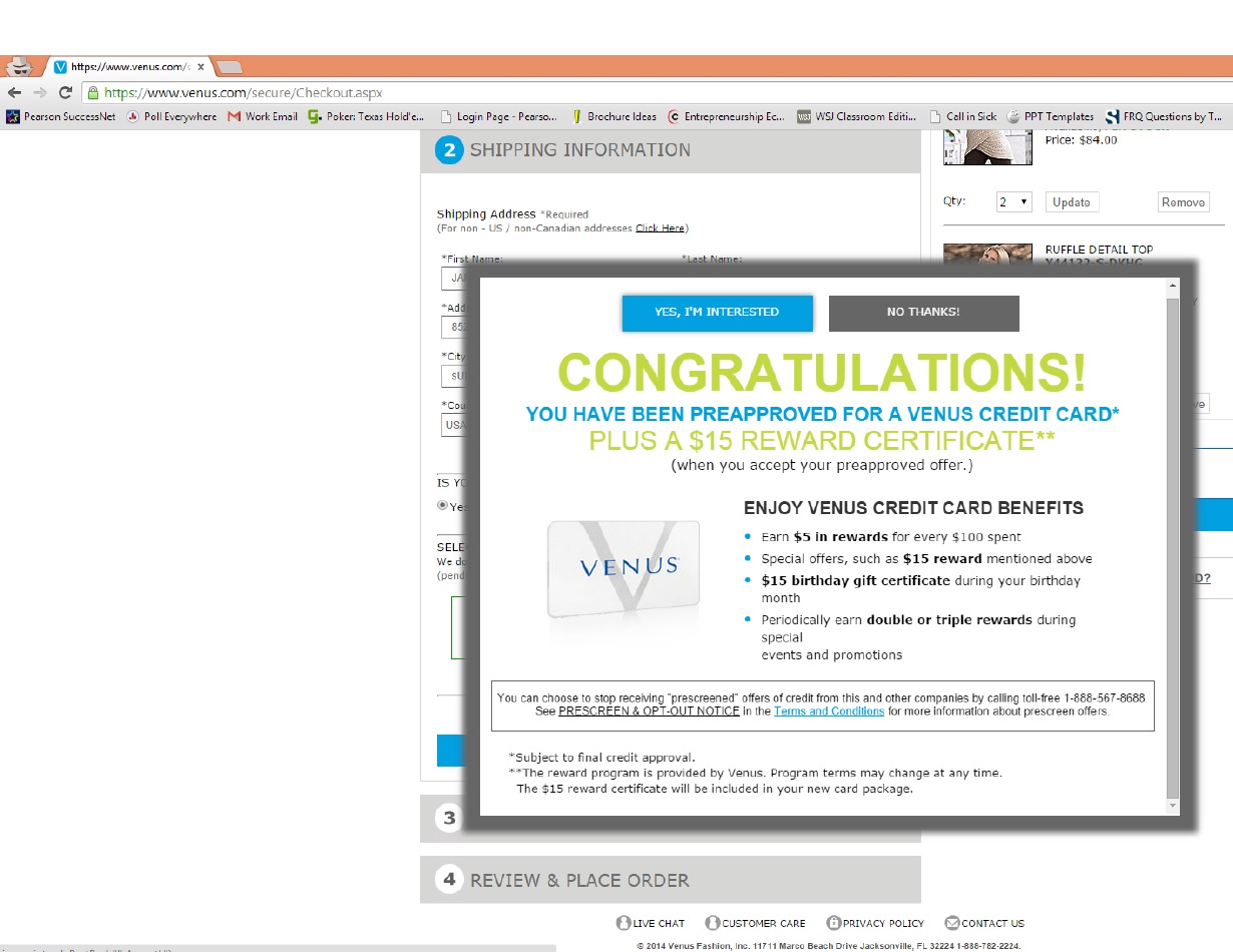 Venus Shopping Cart Trick Too! myFICO® Forums 3506117