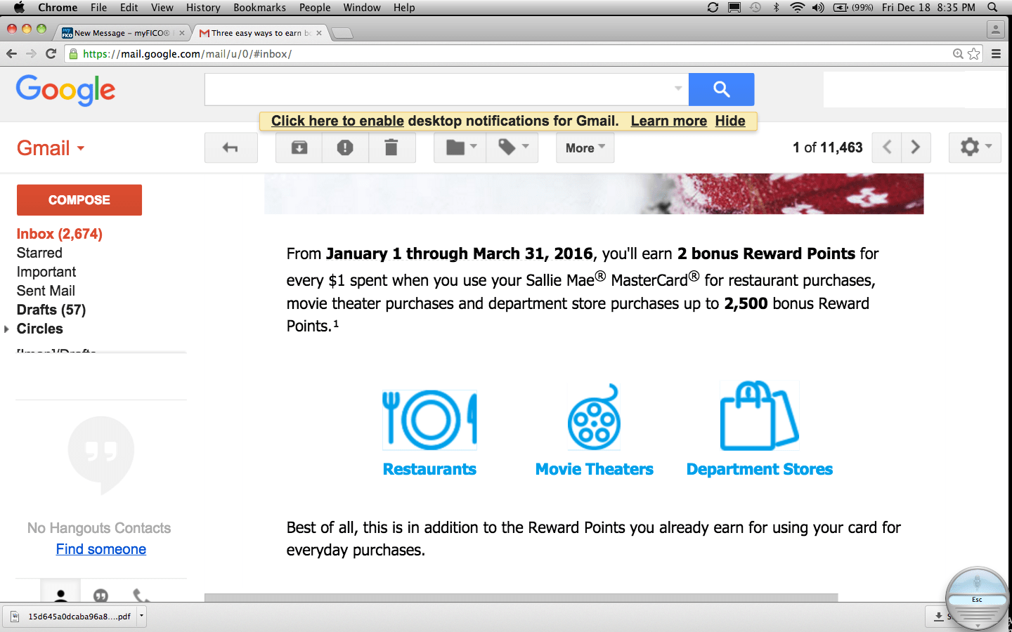 Sallie Mae Quarterly Offer myFICO® Forums 4378448