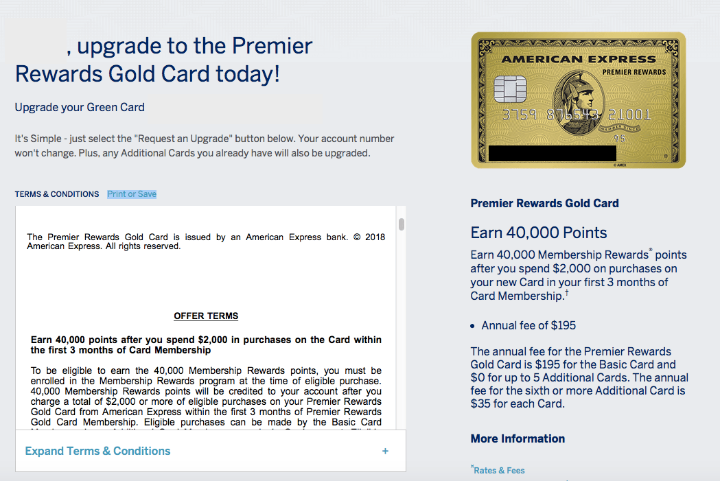 Upgrade AMEX Green to PRG with Bonus myFICO® Forums 5160930