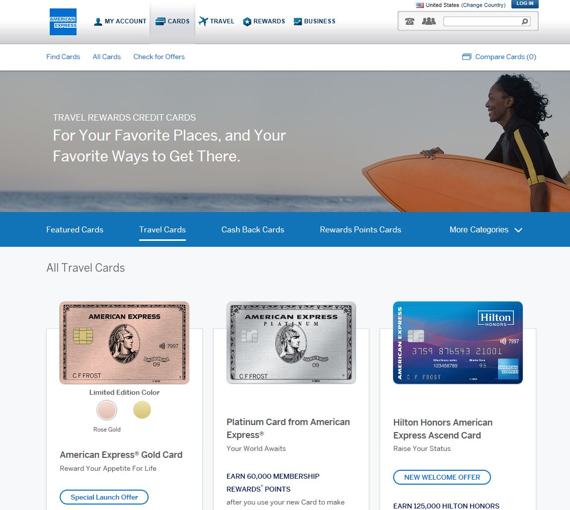 Amex Platinum missing from "all cards" page of Ame... Page 3 myFICO