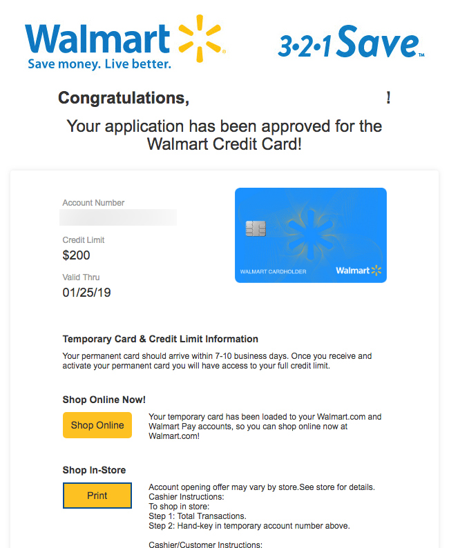 Walmart Credit Card Approval Status Www Walmart Com
