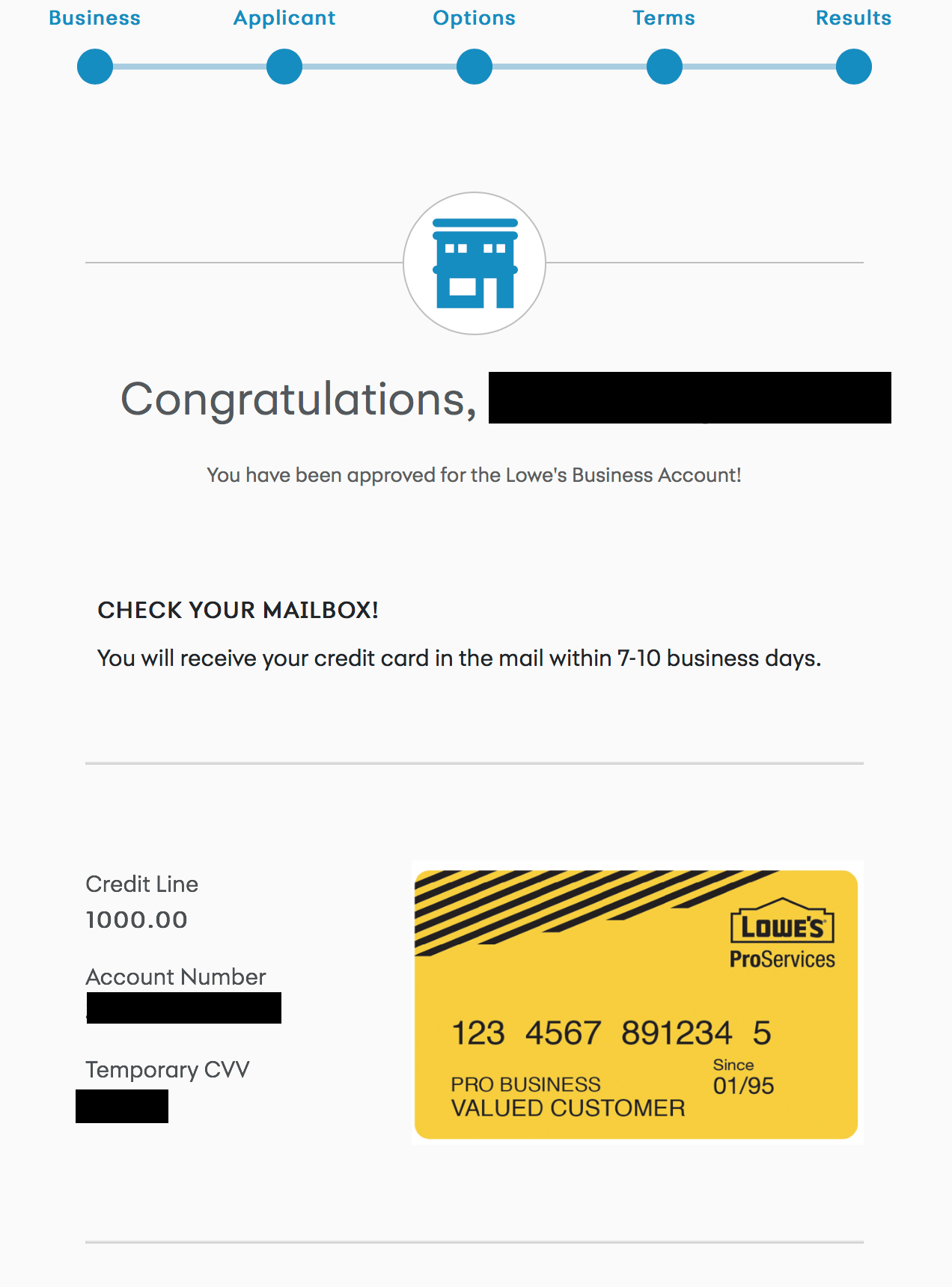 LOWE'S Business Account Approved!*UPDATE* myFICO® Forums 5522153