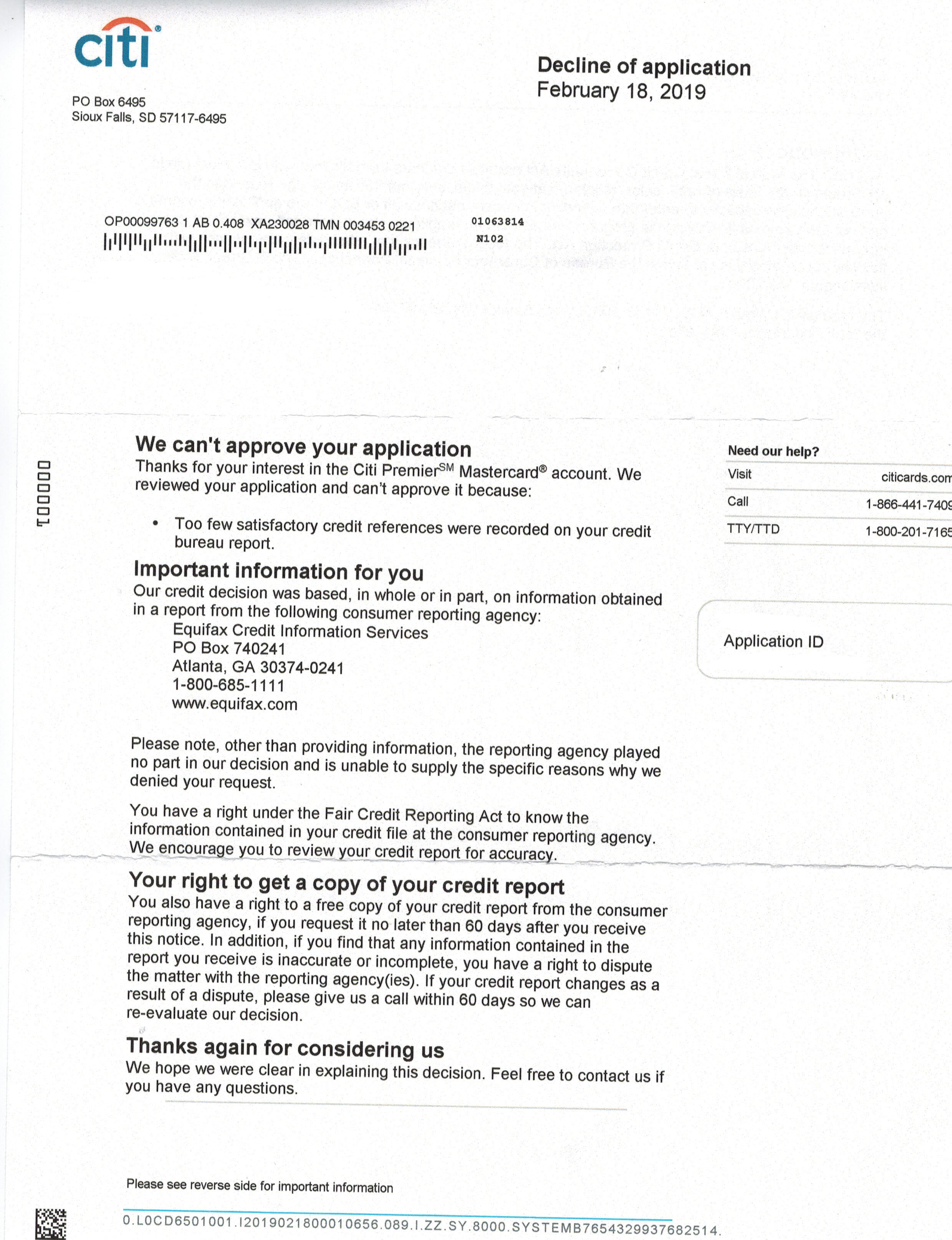 Citi Premier 757 Score Rejected myFICO® Forums 5515997