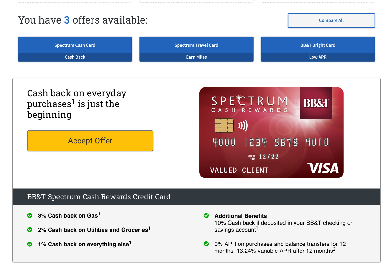 UPDATE BB&T prequalify CC offer? myFICO® Forums 6019706