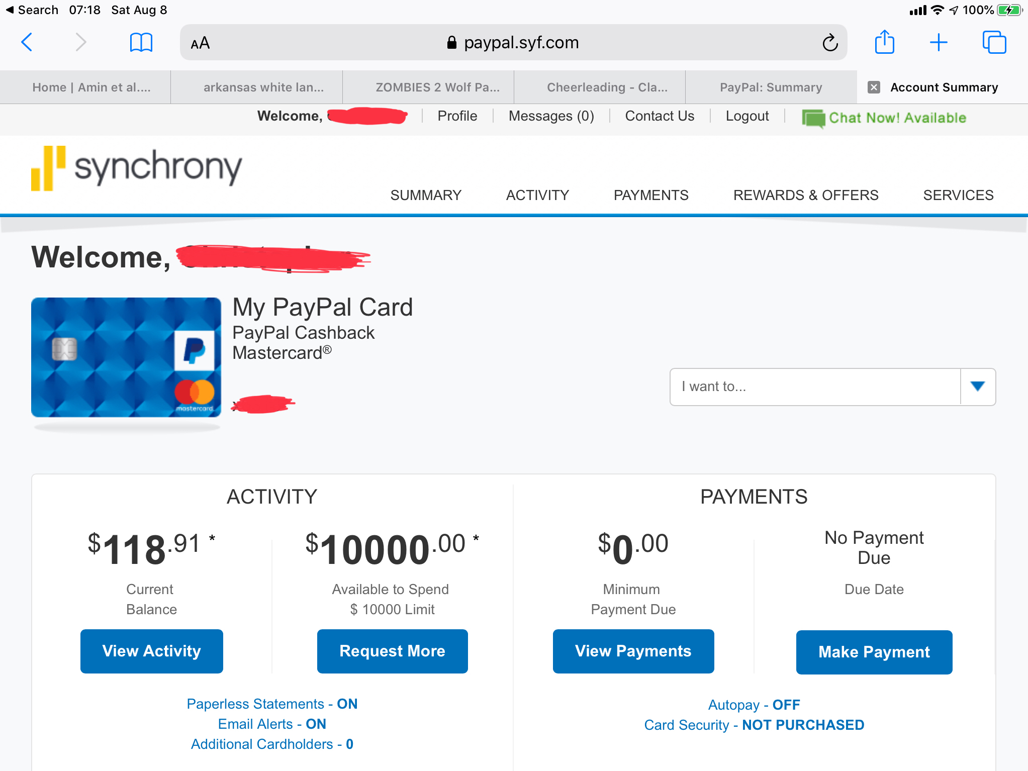 PayPal Cashback Mastercard SP CLI myFICO® Forums 6101878
