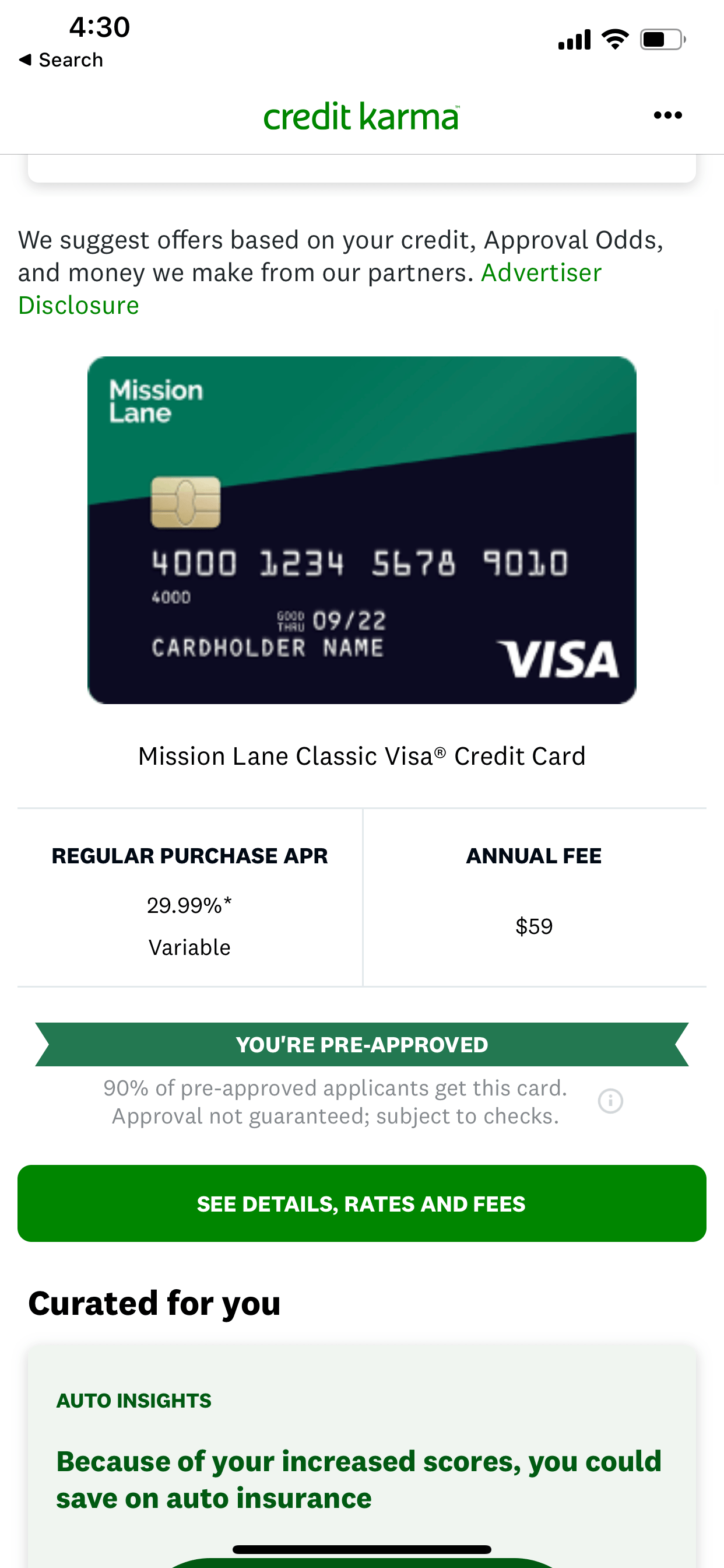 Mission Lane Visa approval myFICO® Forums 6107235
