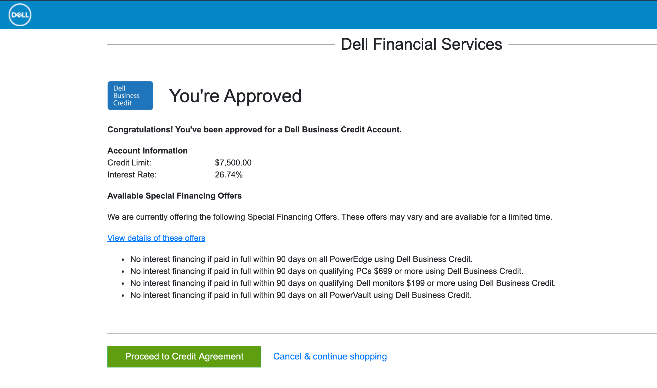 Dell Financing Approval! No HP on personal report! myFICO® Forums
