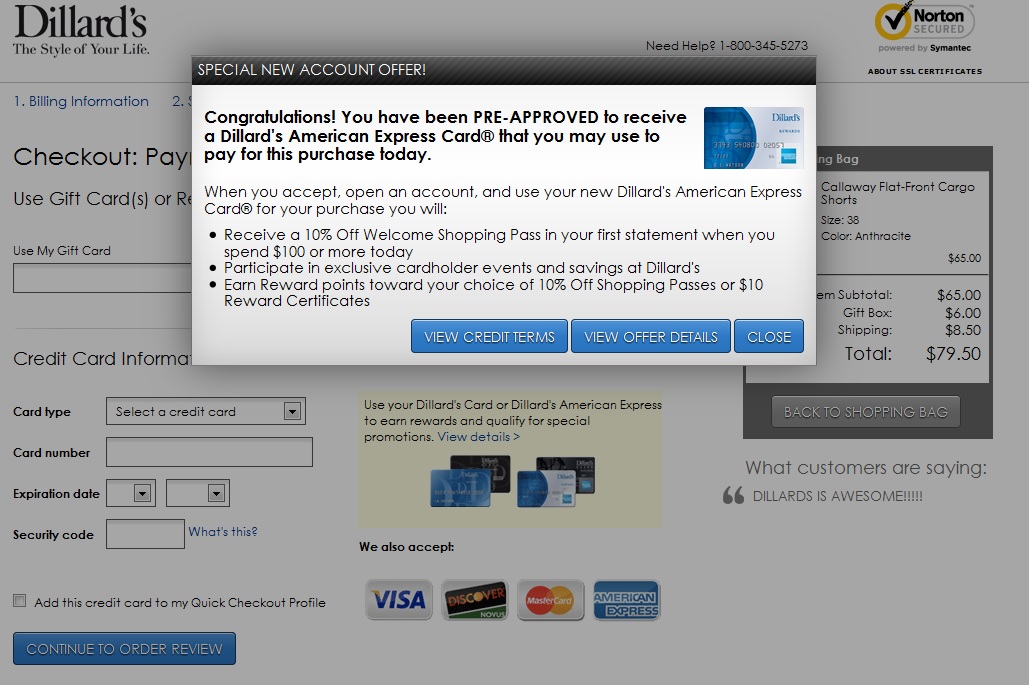 Dillard's Shopping Cart Trick! Page 3 myFICO® Forums 3121720