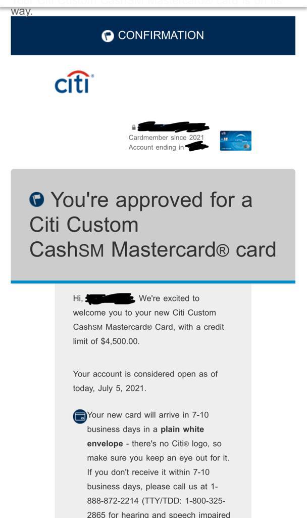 Citi Custom cash without ssn! myFICO® Forums 6363575