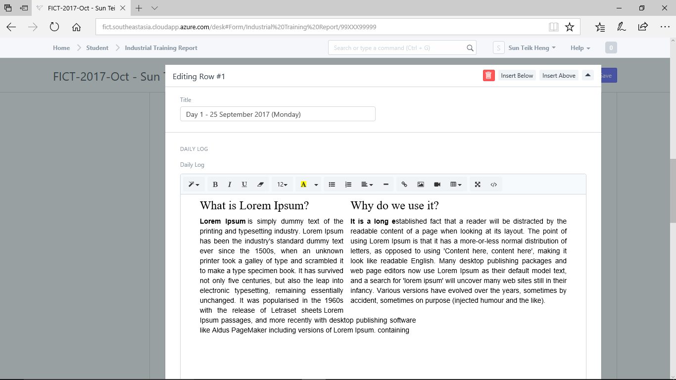 S K) Industrial Training Report