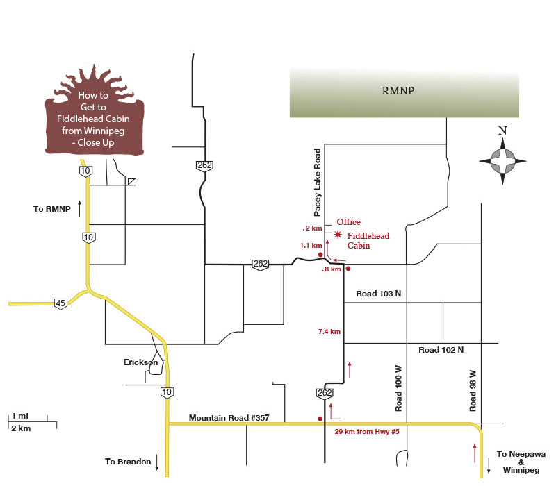 Fiddlehead Cabin Maps