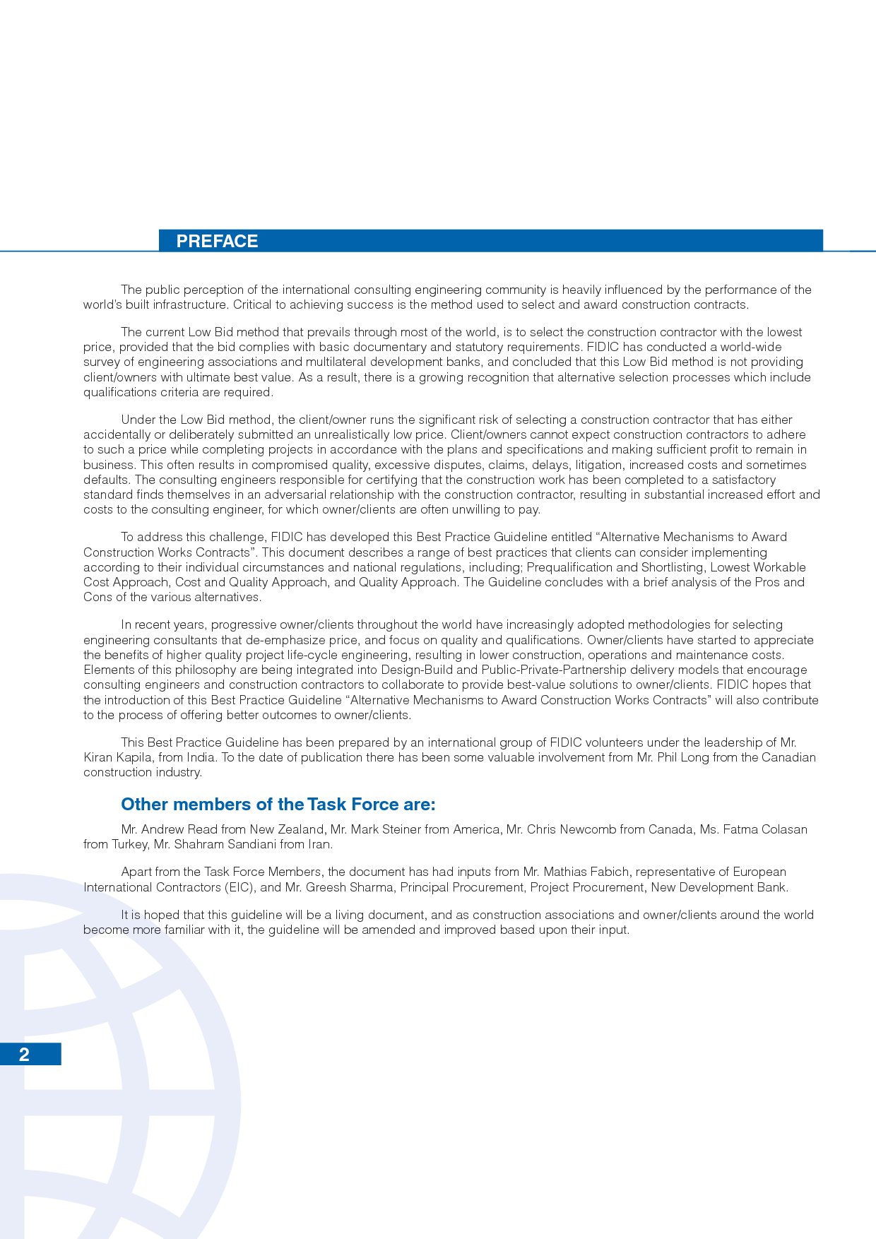 FIDIC Selection of Contractors 1st Ed (2017) International