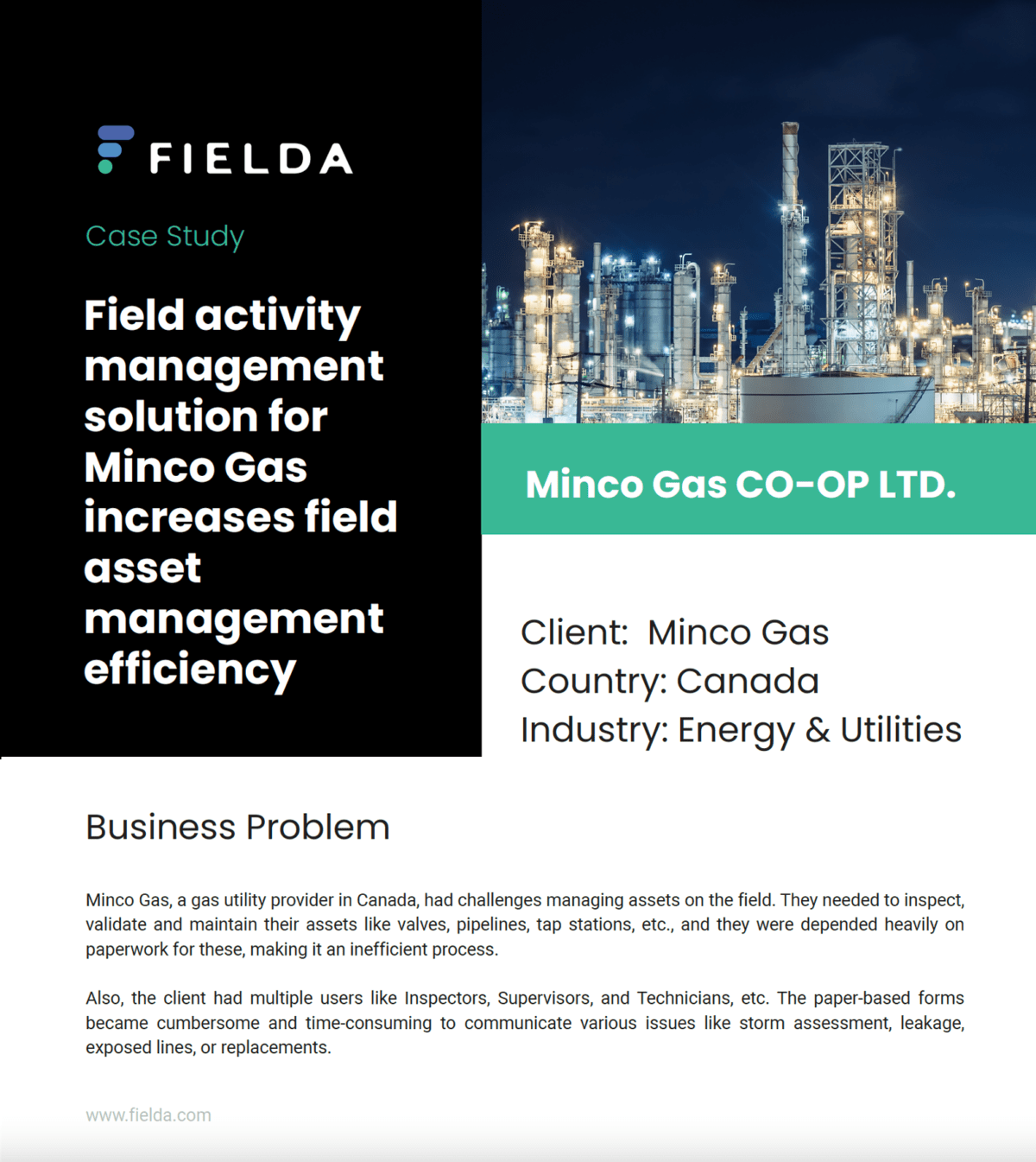 Activity Management for a Major Gas Coop Fielda