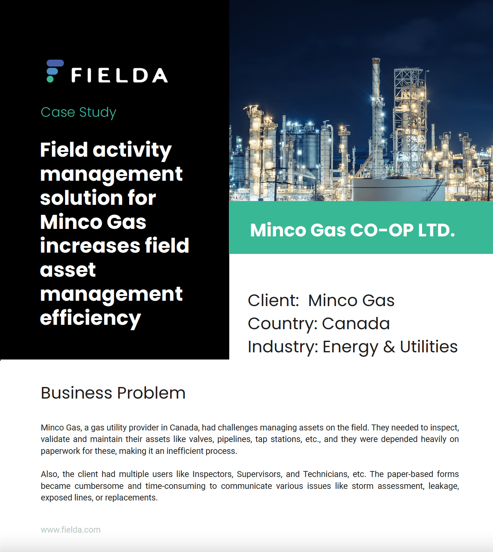 Activity Management for a Major Gas Coop Fielda