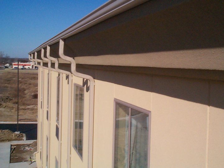 Commercial Gutters, 26 gauge steel gutters in OK by Field Construction