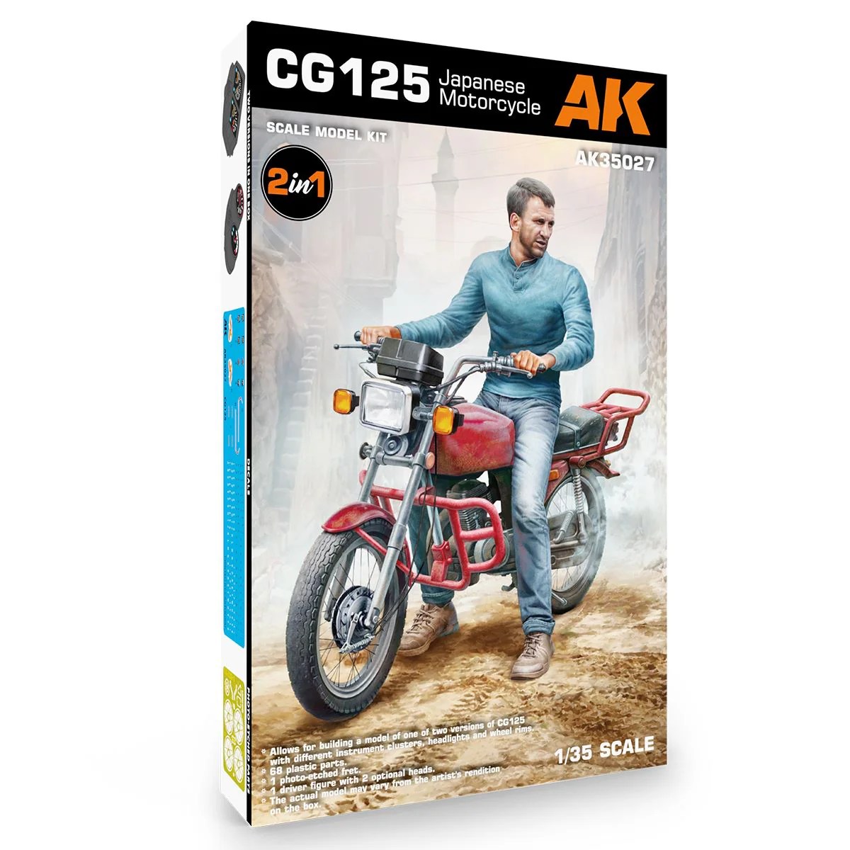 AK Interactive Model Kit 1/35 scale CG125 JAPANESE MOTORCYCLE 1/35 sca