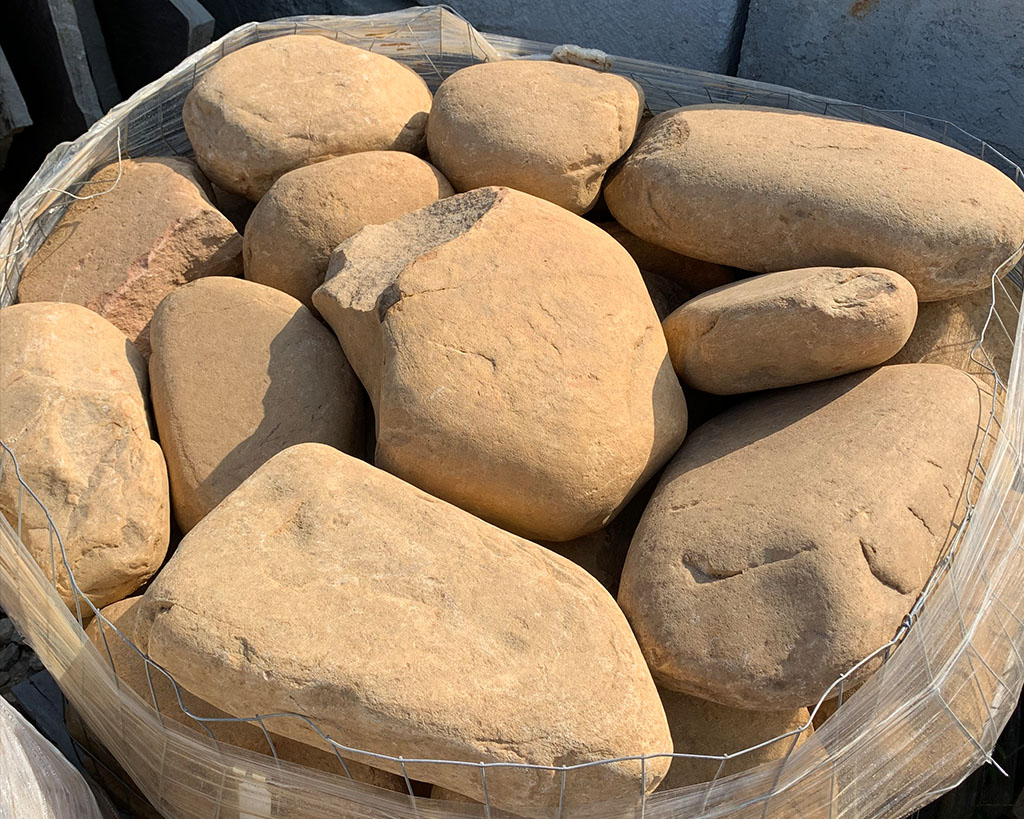 Brown Palletized River Rock Fieldstone Center, Inc.