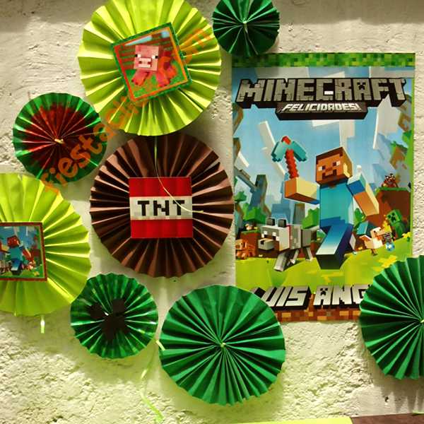 Sumergir Despertar Emociónate decoracion minecraft para cumpleaños A