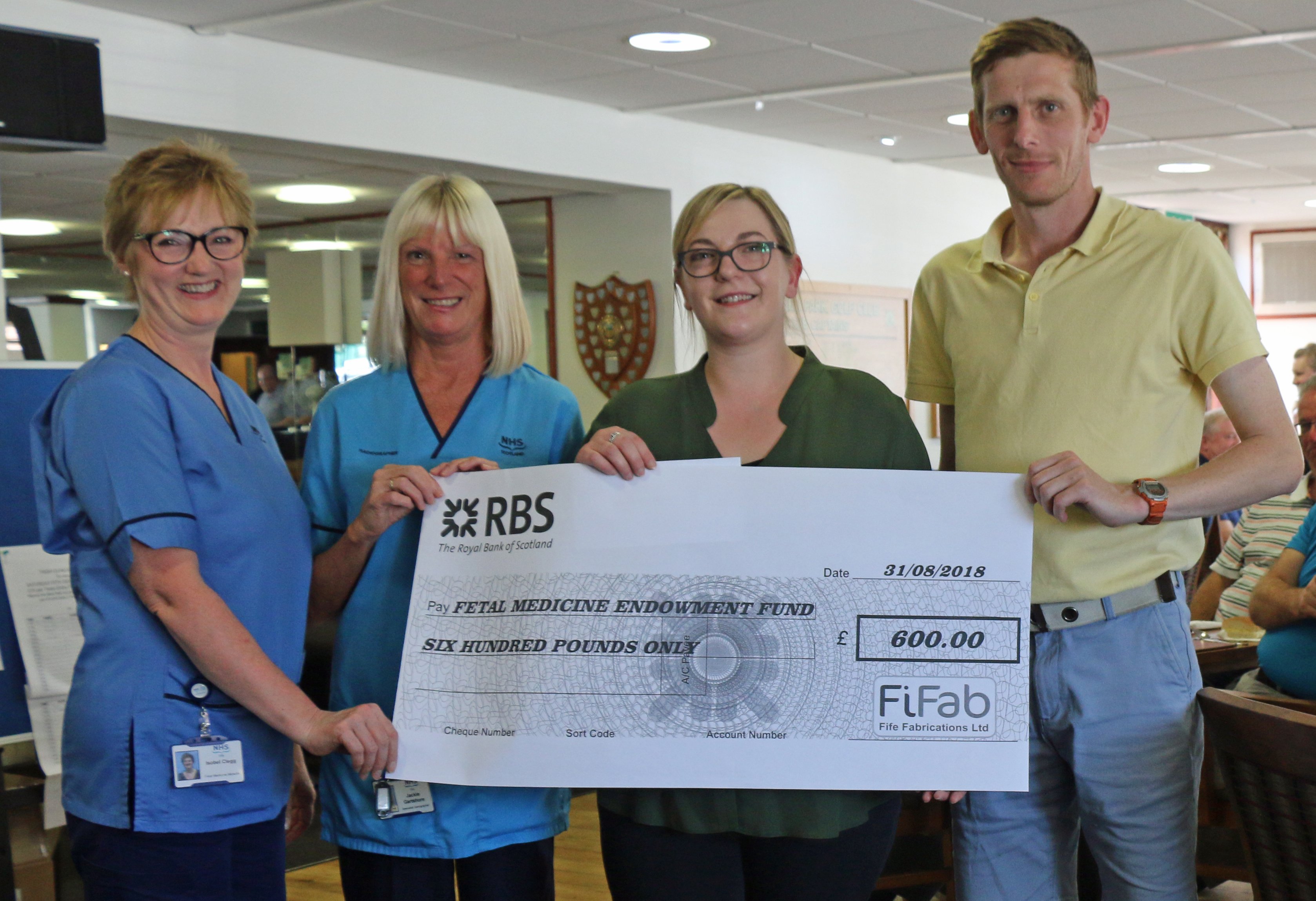 Fife Fabrications Fife Fabrications Charity Fundraising Cheque