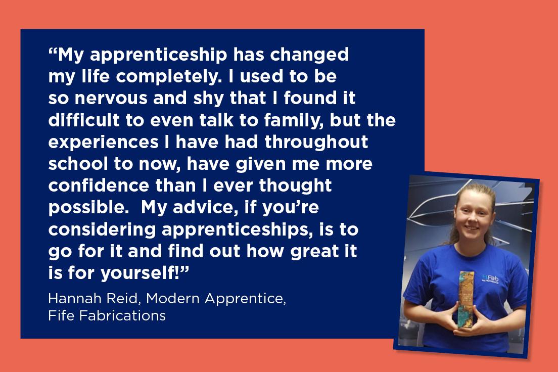 Fife Fabrications DYW Fife Hannah Reid Apprenticeship Fife