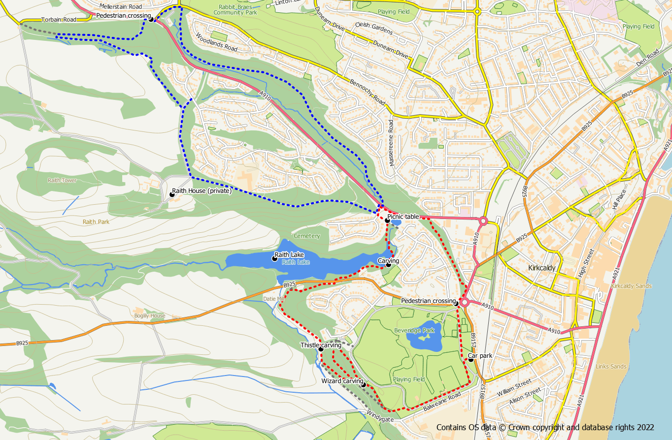 Kirkcaldy Woodlands Fife Walking