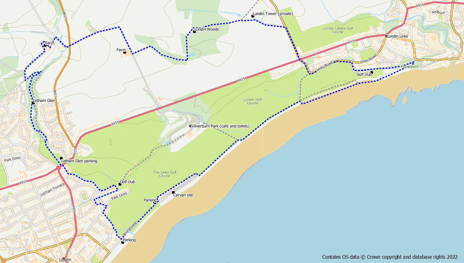 Leven and Lundin Links Fife Walking