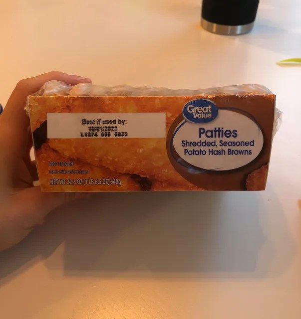 Great Value Shredded Seasoned Potato Hash Brown Patties