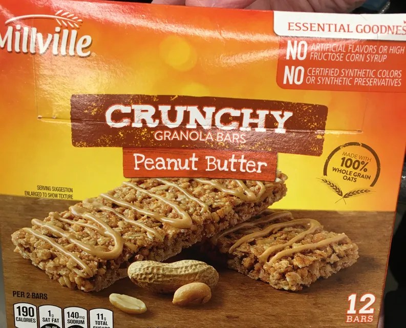 Millville Crunchy Granola Bars Peanut Butter