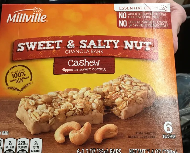 Millville Sweet & Salty Nut Granola Bars Cashew