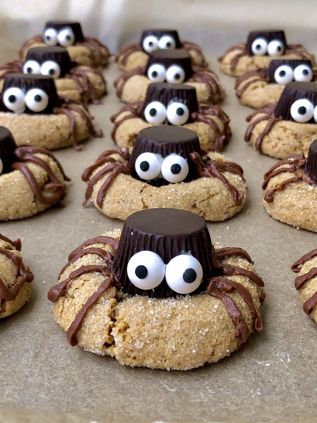 Dark Chocolate Peanut Butter Spider Cookies Figgin Delicious