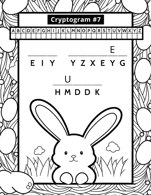 Easter Cryptogram and Color - Figgy Designs