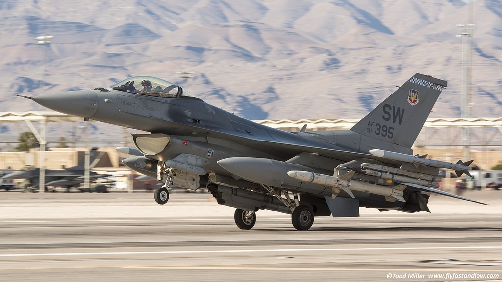 F16 Fighter Jets Preflight + Takeoff/Landing At Nellis AFB Fighter