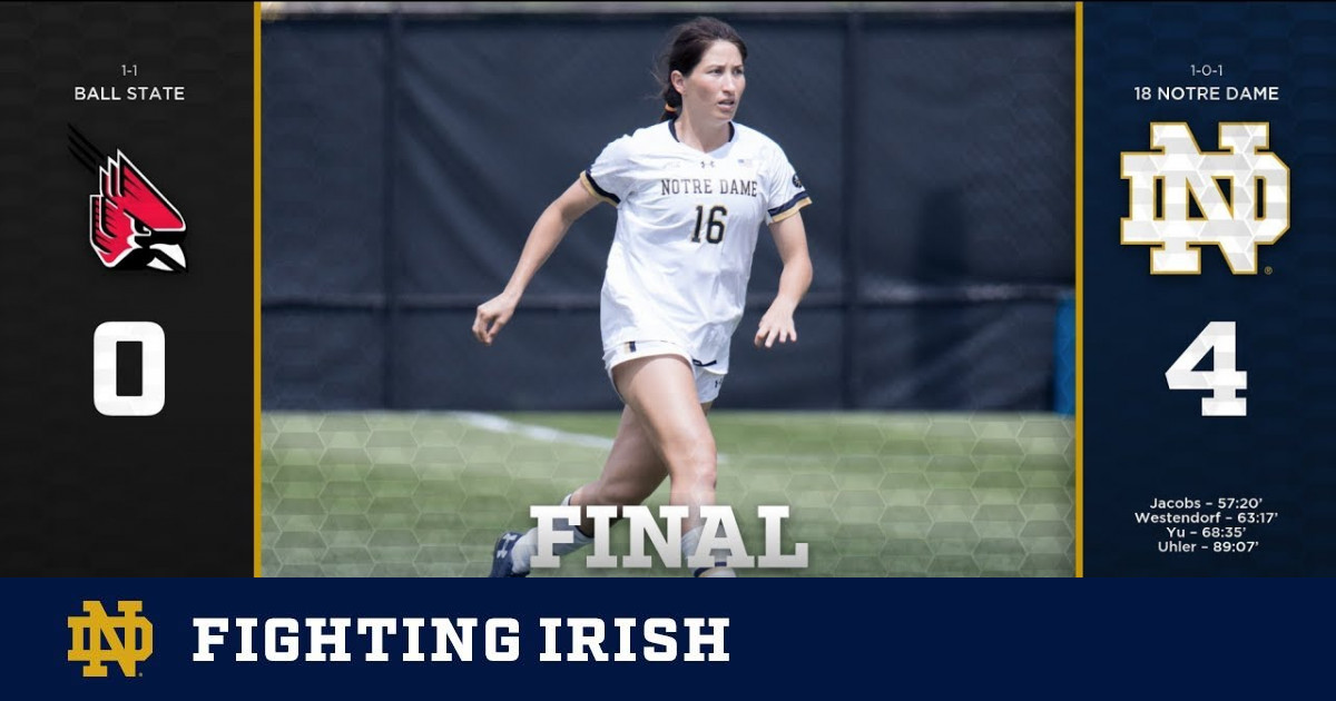 Notre Dame Women’s Soccer Highlights vs. Ball State Notre Dame