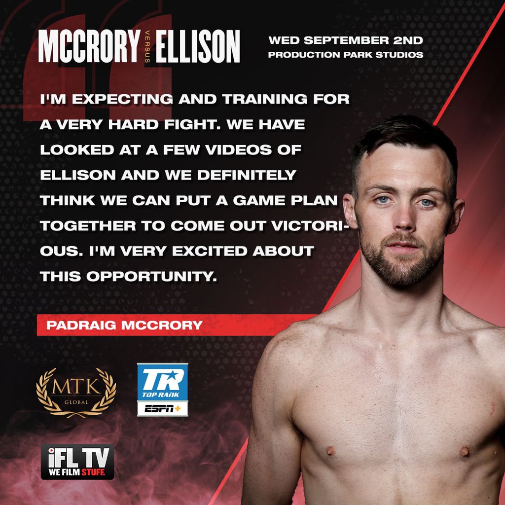 McCrory Expecting Hardest Fight To Date FightPost Boxing & MMA News