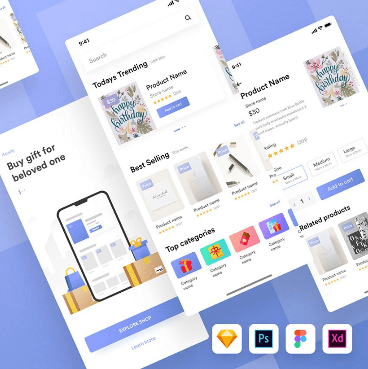 Gift Shop Ui Kit Free Figma Resource Figma Elements