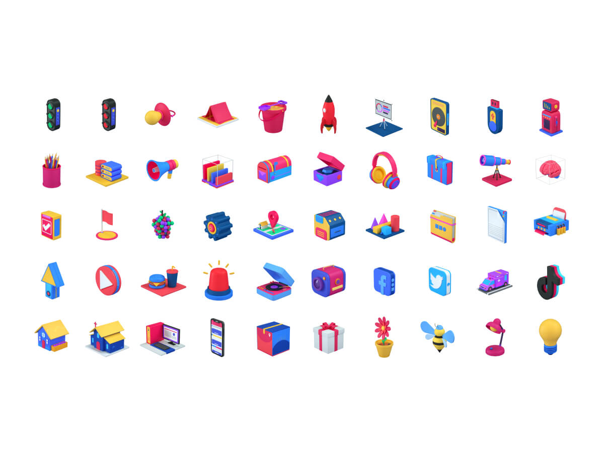 3D Icons Pack Free Figma Resource Figma Elements