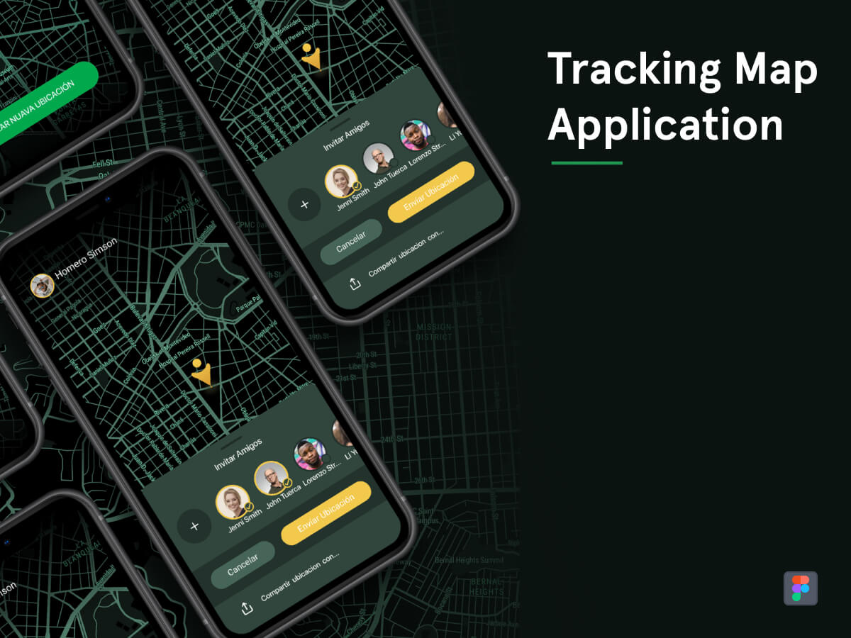 Tracking Map App Free Figma Resource Figma Elements
