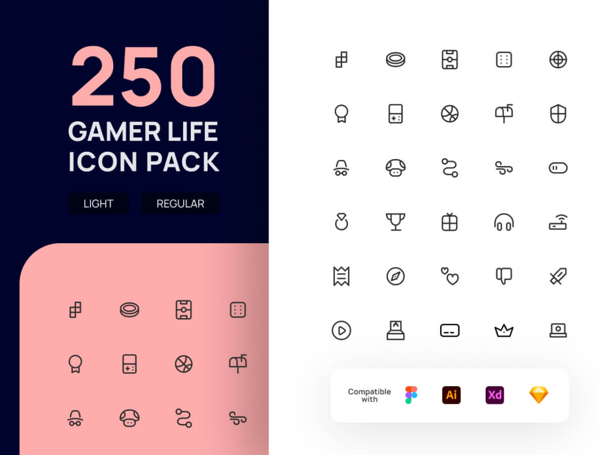 Gamers Icon Pack Free Figma Resource Figma Elements