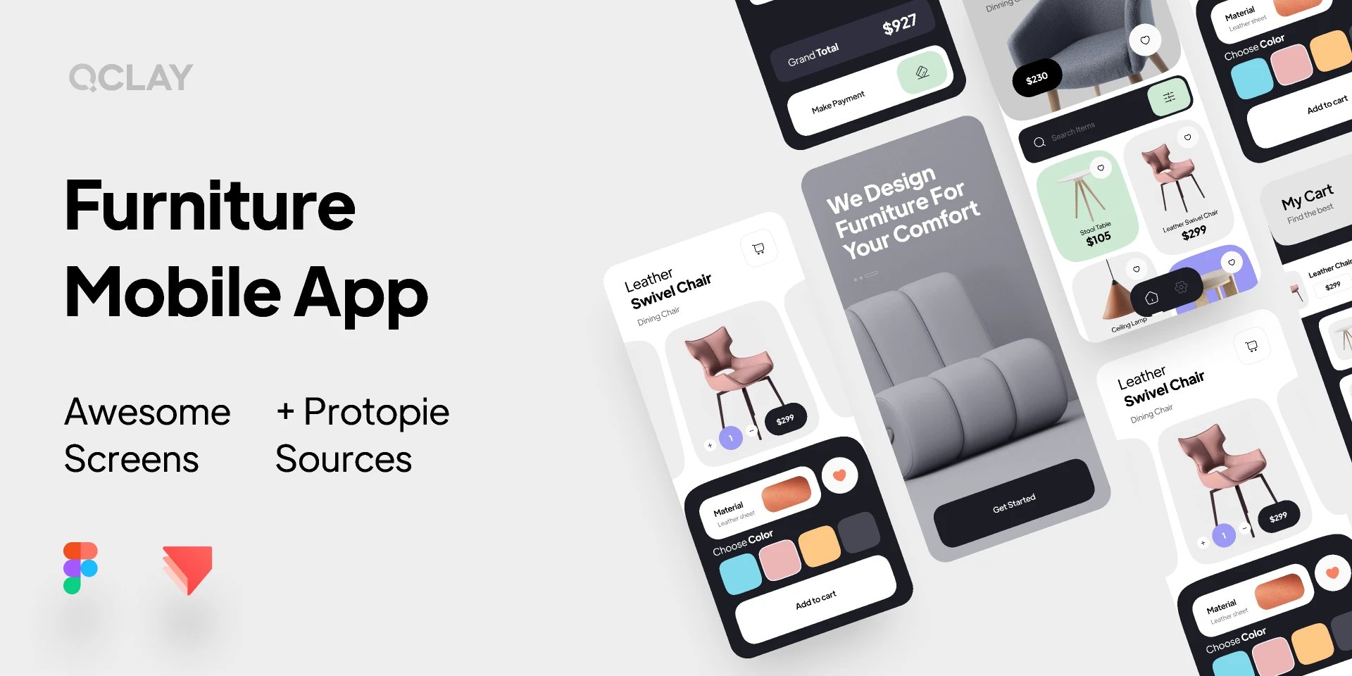 Furniture App UI UX free figma template for App Designs