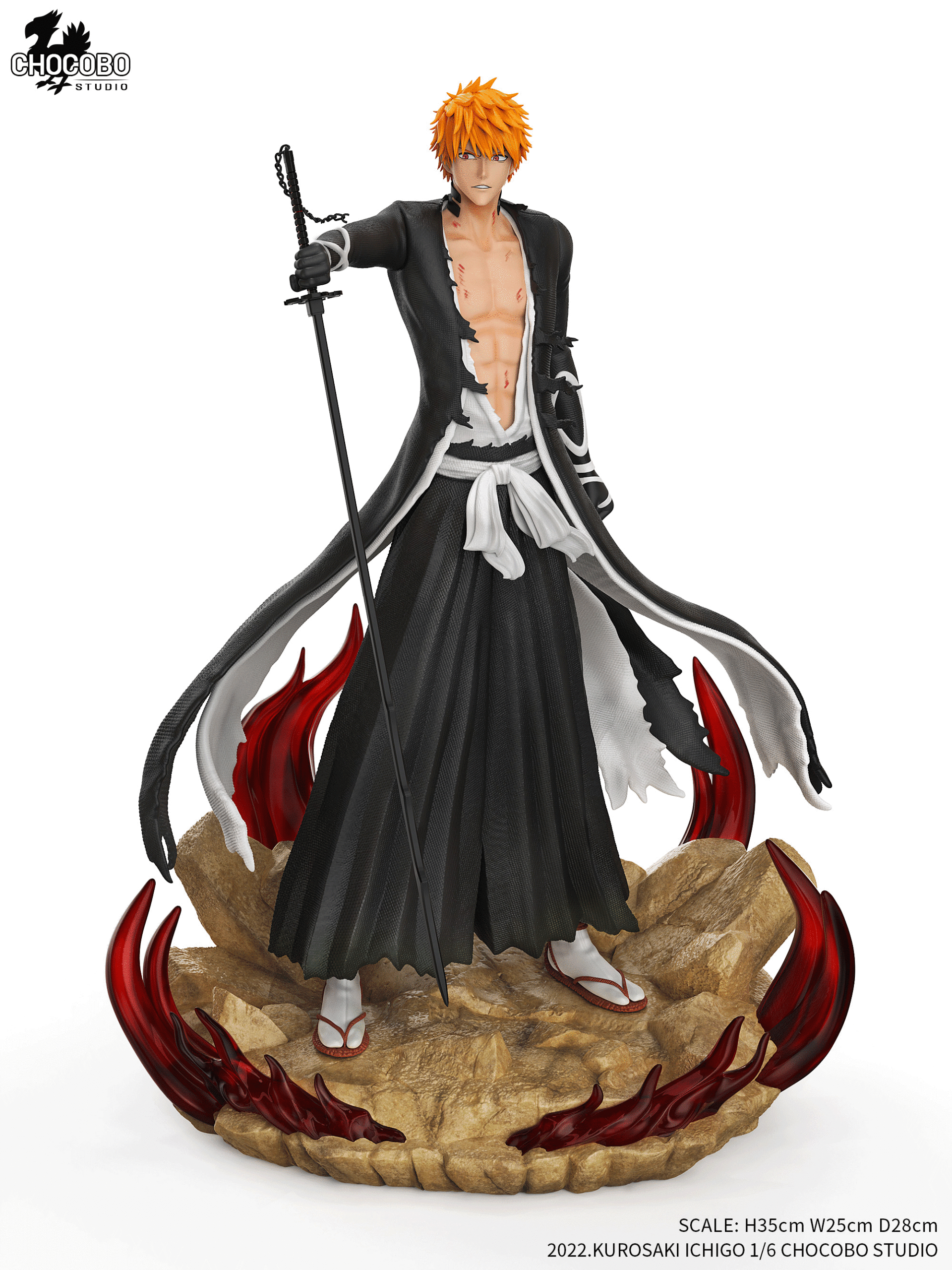 1/6 Scale Quincy Blood War Ichigo Kurosaki Bleach Resin Statue